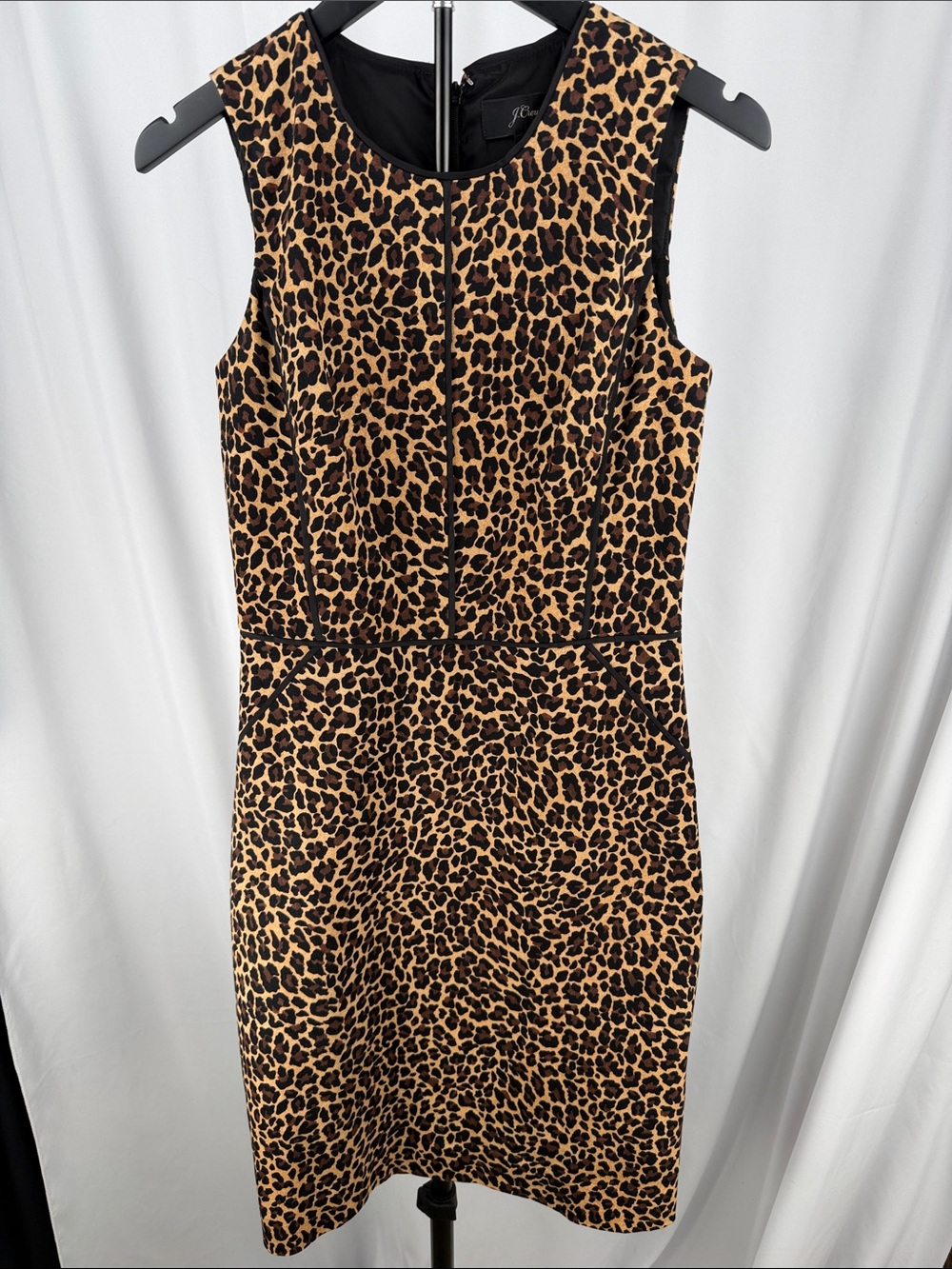 J. Crew Leopard Print Sleeveless Sheath Dress - Tan/Black